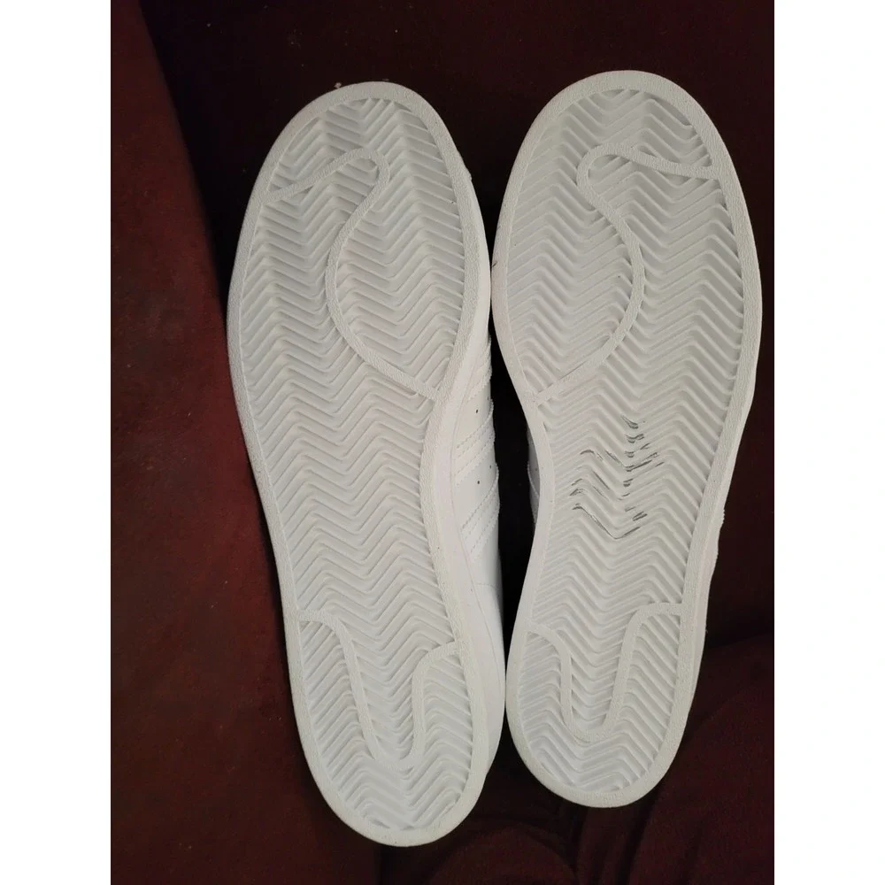 Adidas Superstar White Leather Low Top Sneakers Mens 8 Womens 9